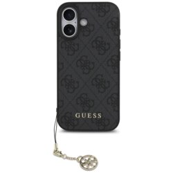 Husa originala Guess iPhone 17 Hardcase 4G Charm Cradle MagSafe, negru, GUHMP17SGF4GCK