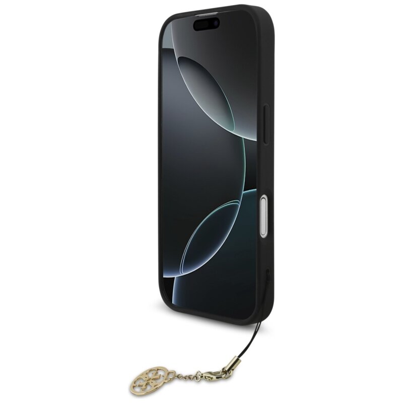 Husa originala Guess iPhone 17 Hardcase 4G Charm Cradle MagSafe, negru, GUHMP17SGF4GCK