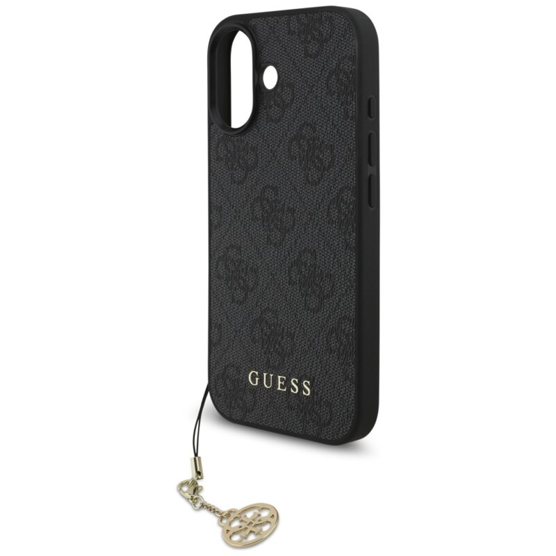 Husa originala Guess iPhone 17 Hardcase 4G Charm Cradle MagSafe, negru, GUHMP17SGF4GCK