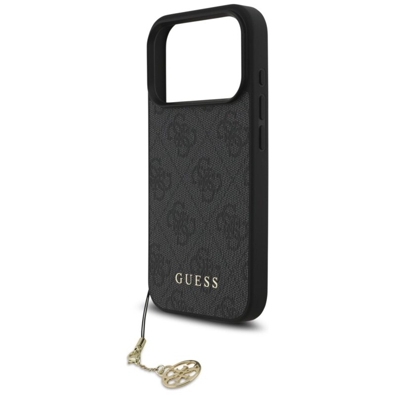 Husa originala Guess iPhone 17 Pro Max Hardcase 4G Charm Cradle MagSafe, negru, GUHMP17XGF4GCK