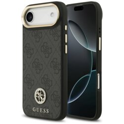 Husa originala Guess iPhone 17 Air Hardcase 4G Strass Logo MagSafe, negru, GUHMP17MP4GRMDEK