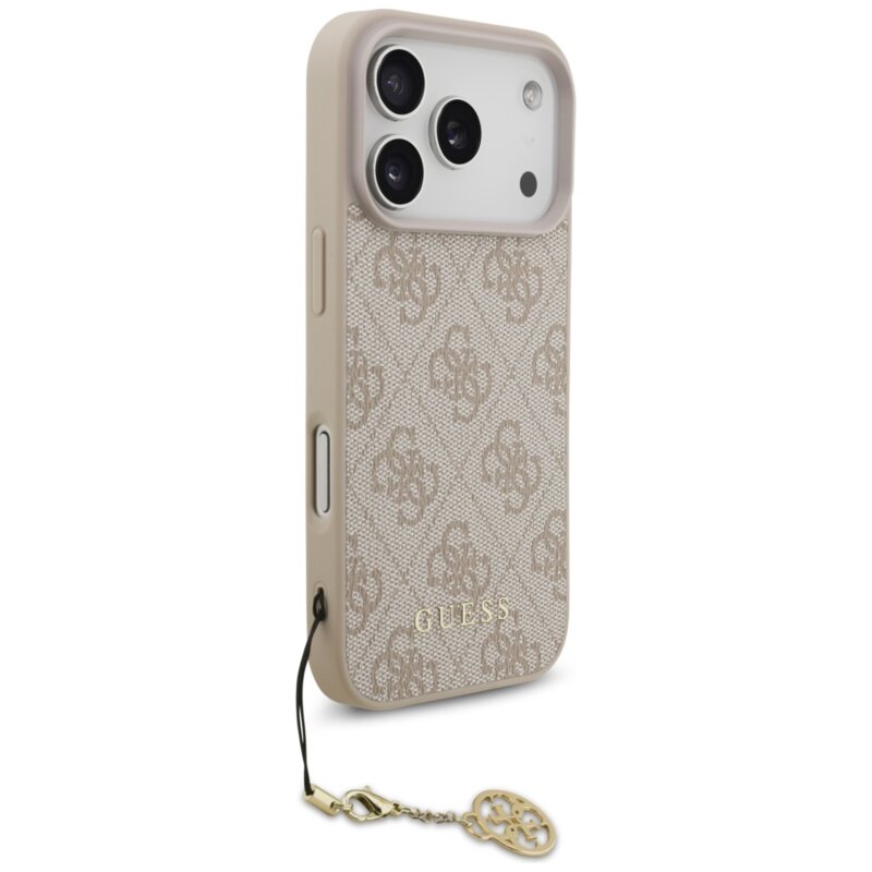 Husa originala Guess iPhone 17 Pro Hardcase 4G Charm Cradle MagSafe, roz, GUHMP17LGF4GCP