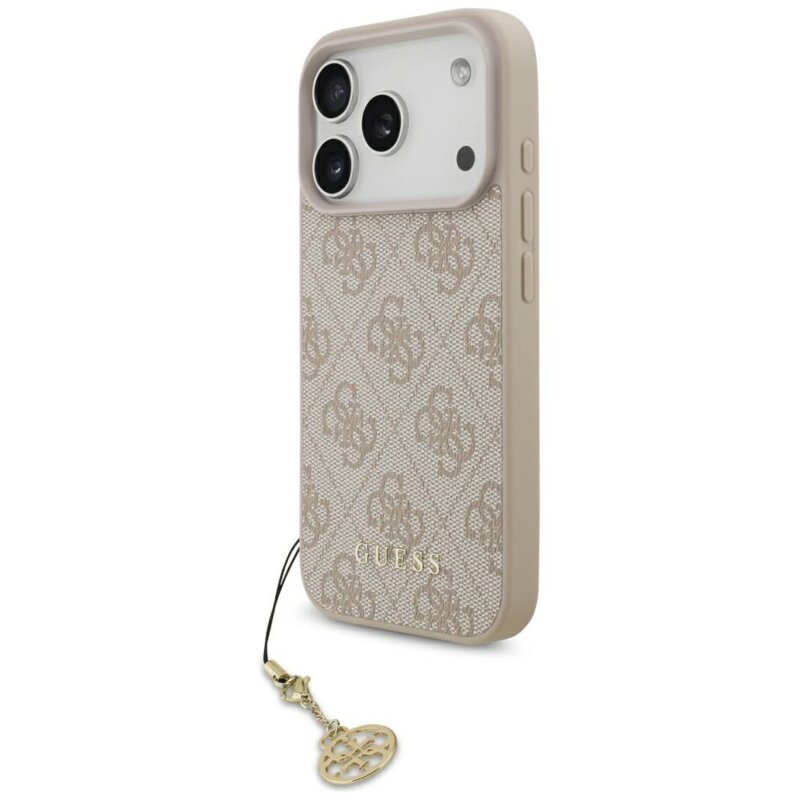 Husa originala Guess iPhone 17 Pro Hardcase 4G Charm Cradle MagSafe, roz, GUHMP17LGF4GCP