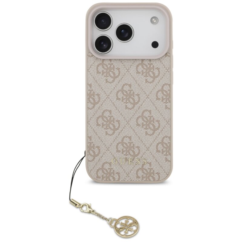 Husa originala Guess iPhone 17 Pro Max Hardcase 4G Charm Cradle MagSafe, roz, GUHMP17XGF4GCP