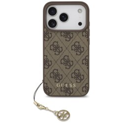 Husa originala Guess iPhone 17 Pro Max Hardcase 4G Charm Cradle MagSafe, maro, GUHMP17XGF4GCW