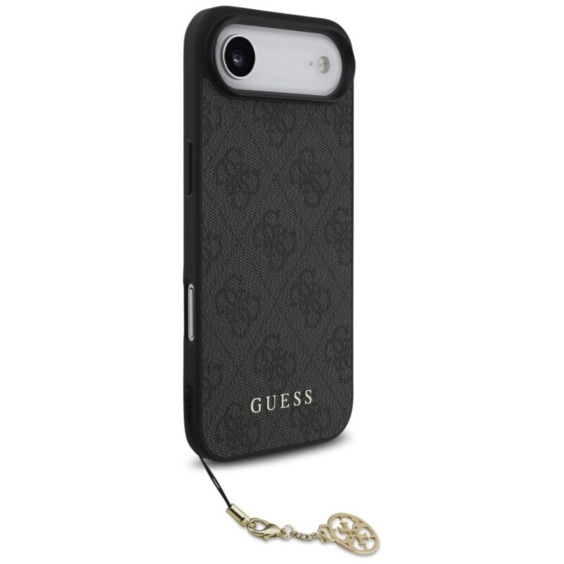Husa originala Guess iPhone 17 Air Hardcase 4G Charm Cradle MagSafe, negru, GUHMP17MGF4GCK