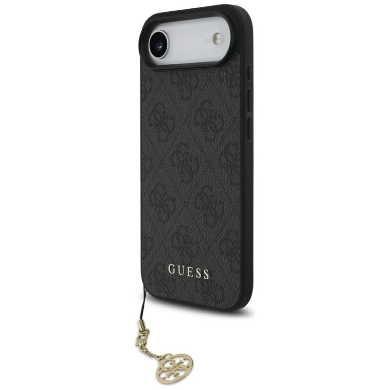 Husa originala Guess iPhone 17 Air Hardcase 4G Charm Cradle MagSafe, negru, GUHMP17MGF4GCK