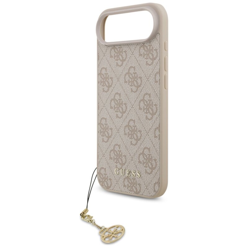 Husa originala Guess iPhone 17 Air Hardcase 4G Charm Cradle MagSafe, roz, GUHMP17MGF4GCP