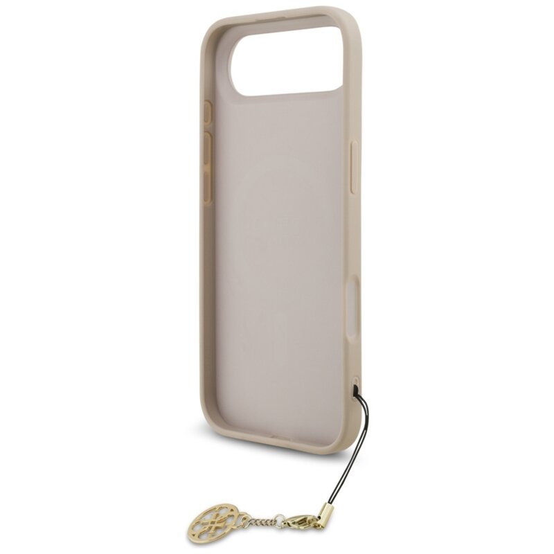 Husa originala Guess iPhone 17 Air Hardcase 4G Charm Cradle MagSafe, roz, GUHMP17MGF4GCP