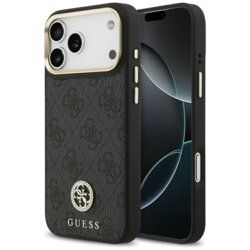 Husa originala Guess iPhone 17 Pro Max Hardcase 4G Strass Logo MagSafe, negru, GUHMP17XP4GRMDEK