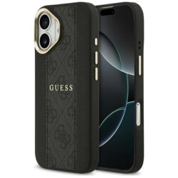 Husa originala Guess iPhone 17 Hardcase 4G Stripe MagSafe, negru, GUHMP17SPG4SEMCK
