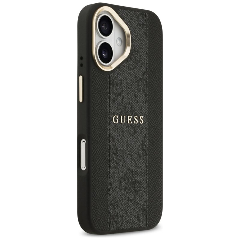 Husa originala Guess iPhone 17 Hardcase 4G Stripe MagSafe, negru, GUHMP17SPG4SEMCK