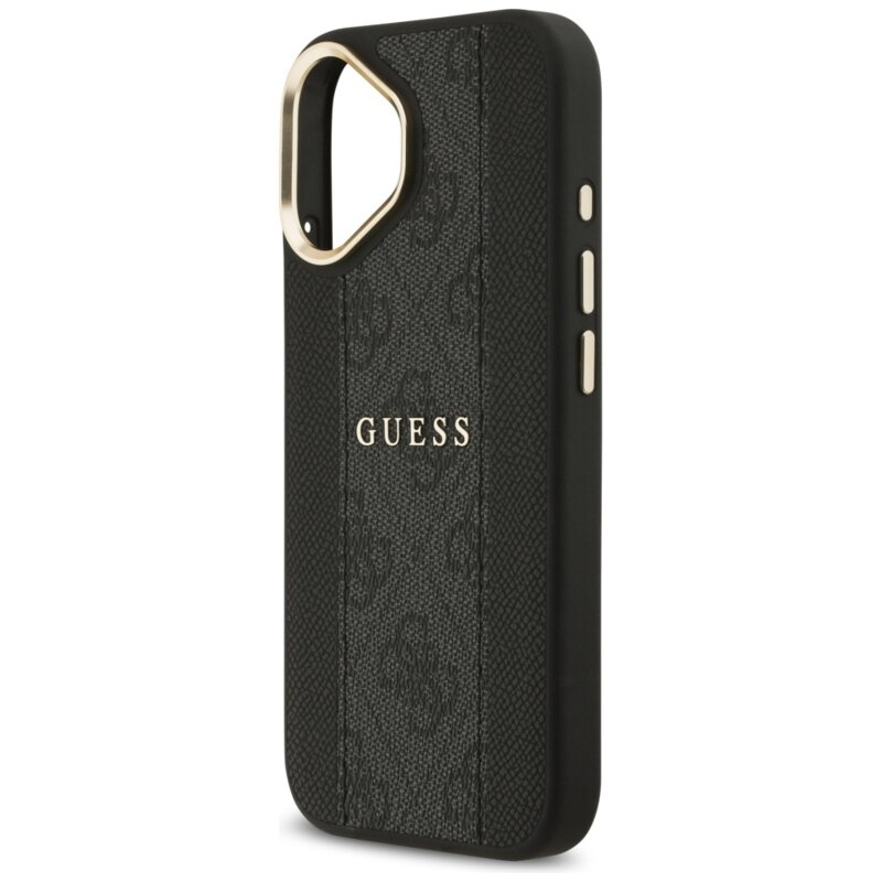 Husa originala Guess iPhone 17 Hardcase 4G Stripe MagSafe, negru, GUHMP17SPG4SEMCK