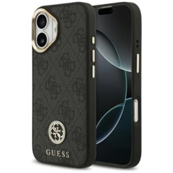 Husa originala Guess iPhone 17 Hardcase 4G Strass Logo MagSafe, negru, GUHMP17SP4GRMDEK