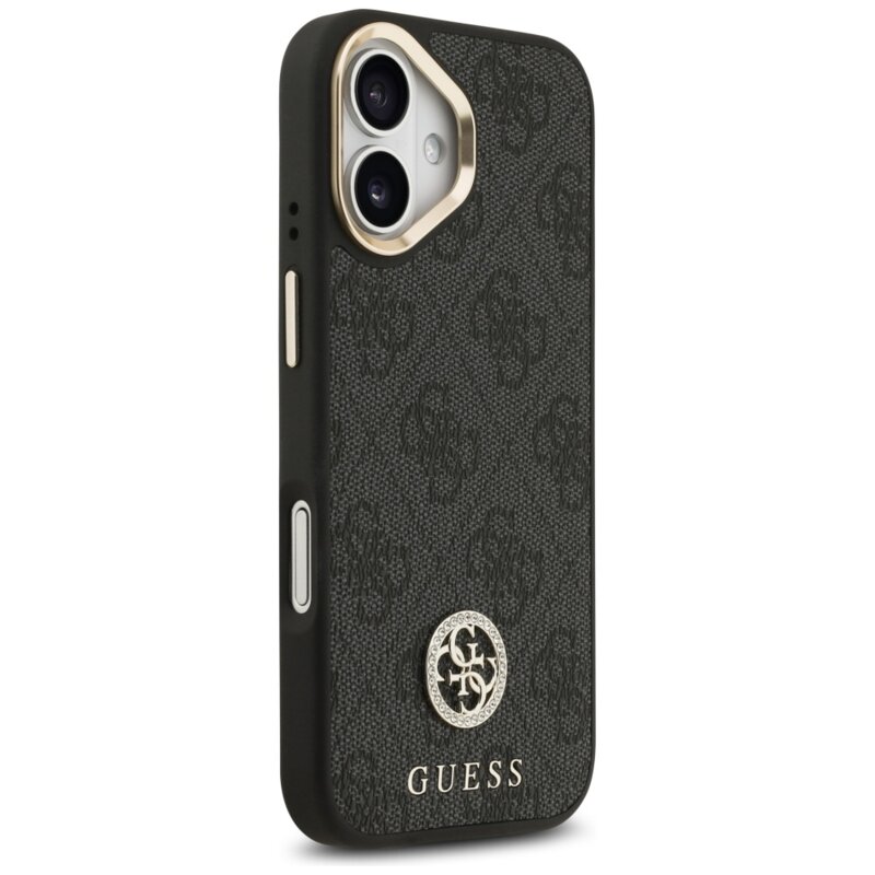 Husa originala Guess iPhone 17 Hardcase 4G Strass Logo MagSafe, negru, GUHMP17SP4GRMDEK