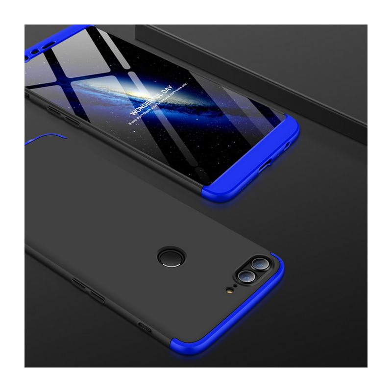 Husa OnePlus 5T GKK 360 Full Cover Negru-Albastru