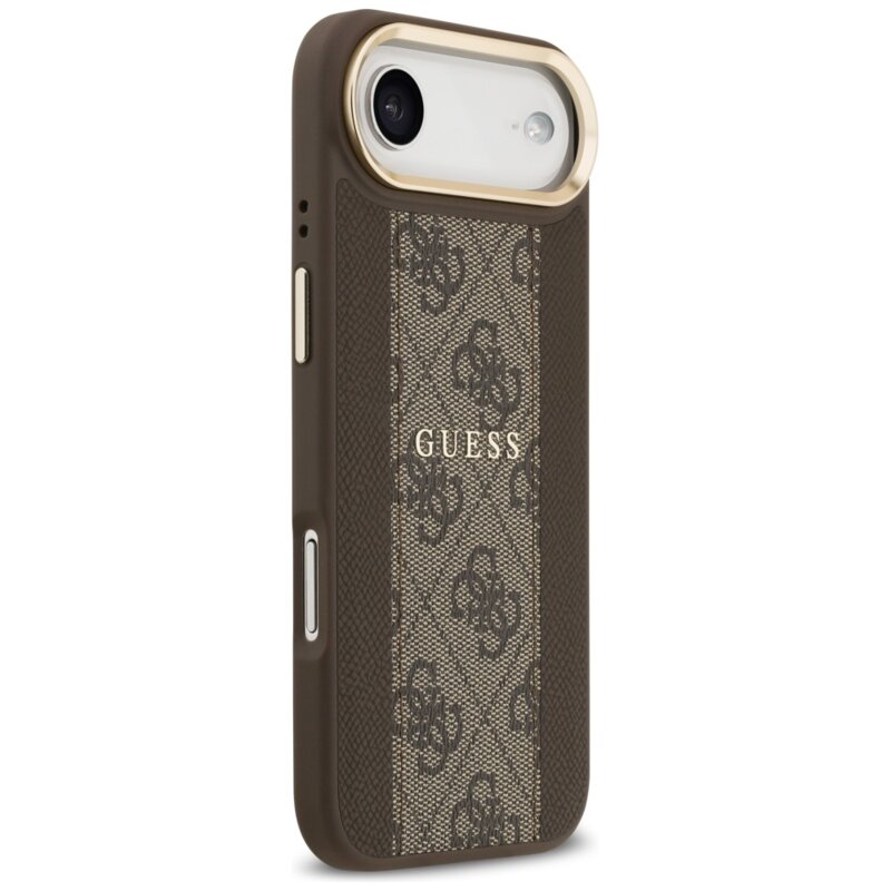 Husa originala Guess iPhone 17 Air Hardcase 4G Stripe MagSafe, maro, GUHMP17MPG4SEMCW