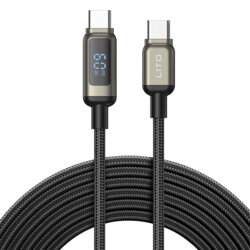 Cablu date Fast Charging Type-C cu display, 60W Lito, LD15