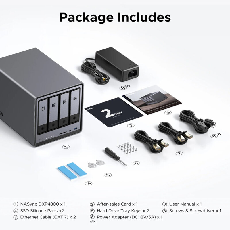 Statie de stocare date digitale (NAS) 112TB Ugreen, 25372B