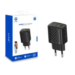 Incarcator priza Type-C, USB, 30W Lito, negru, LC19