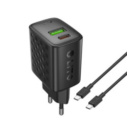 Incarcator priza Type-C, USB, 30W Lito cu cablu tip C, negru, LC19T
