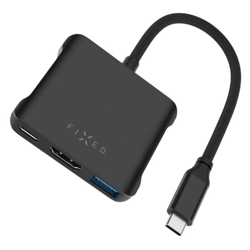 Hub USB-C 5in1, 2x USB-C, 2x USB-A, HDMI, Fixed Quadri, FIXHU-QR-BK