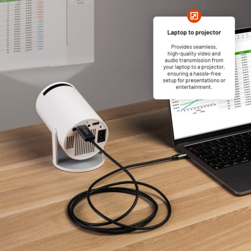 Cablu video USB-C la HDMI 4K, Fixed FIXHU-CHDMI-GR, gri, 2m