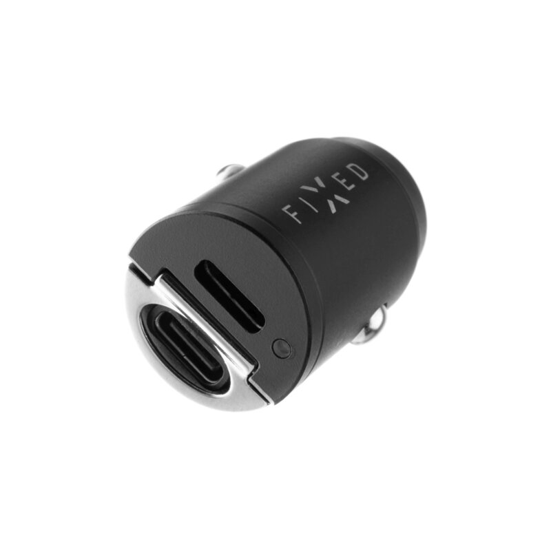 Incarcator auto bricheta 24V Fixed, 2x USB-C, 30W, FIXCC30M-CC-BK