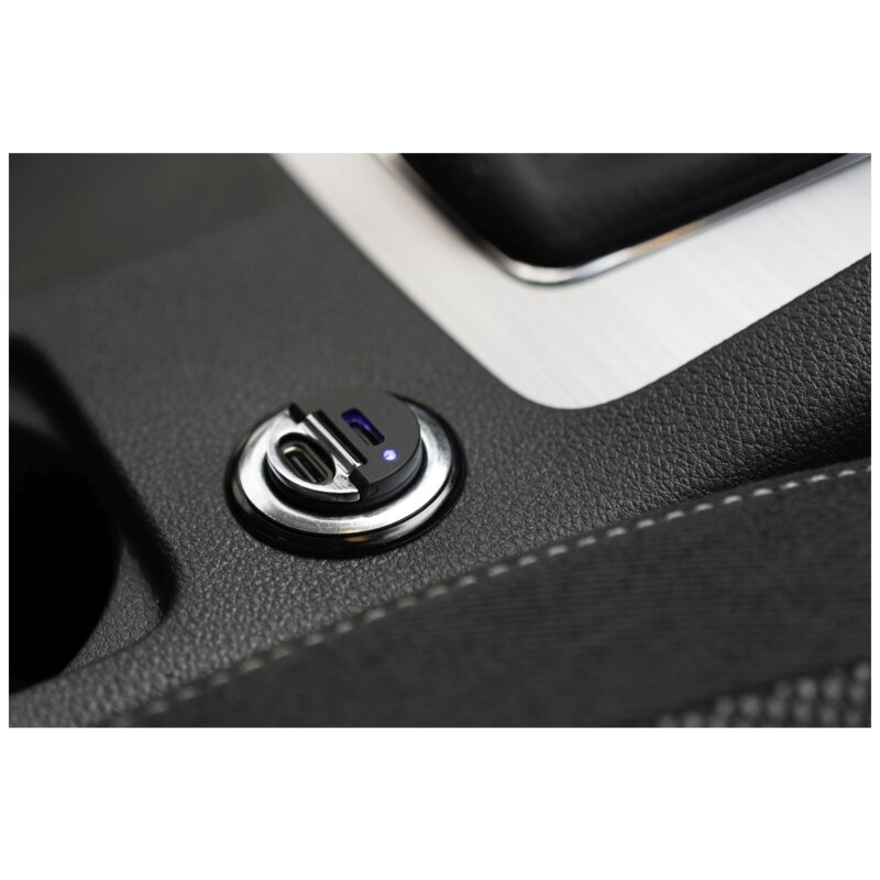 Incarcator auto bricheta 24V Fixed, 2x USB-C, 30W, FIXCC30M-CC-BK