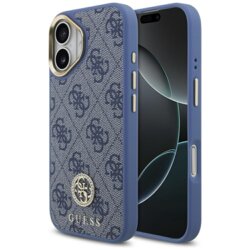 Husa originala Guess iPhone 17 Hardcase 4G Strass Logo, albastru, GUHMP17SP4GRMDEB