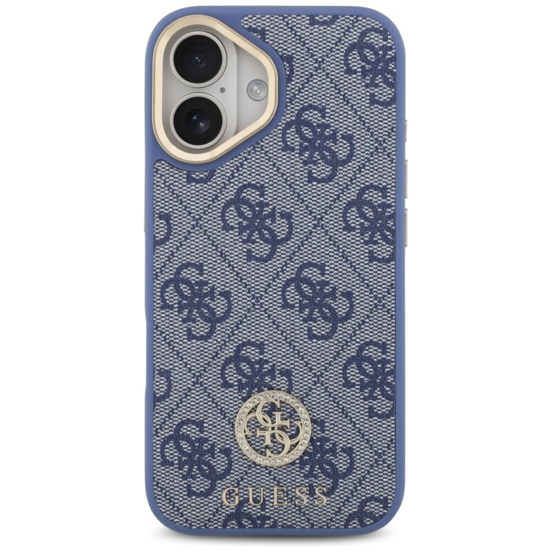 Husa originala Guess iPhone 17 Hardcase 4G Strass Logo, albastru, GUHMP17SP4GRMDEB