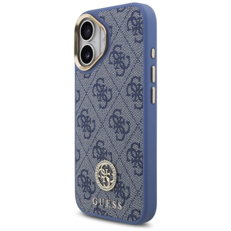 Husa originala Guess iPhone 17 Hardcase 4G Strass Logo, albastru, GUHMP17SP4GRMDEB