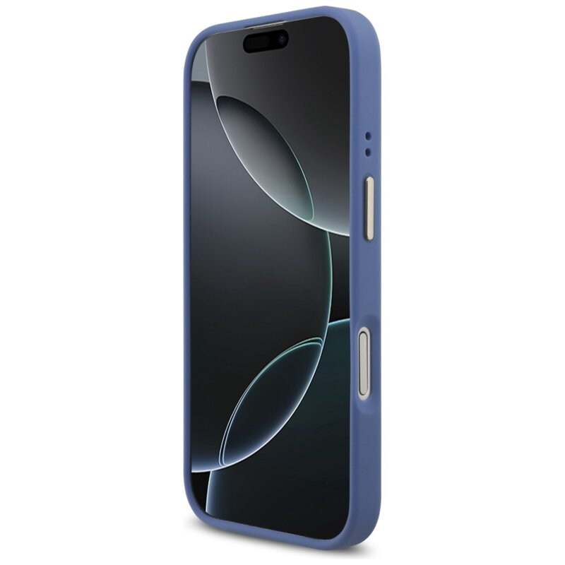 Husa originala Guess iPhone 17 Hardcase 4G Strass Logo, albastru, GUHMP17SP4GRMDEB