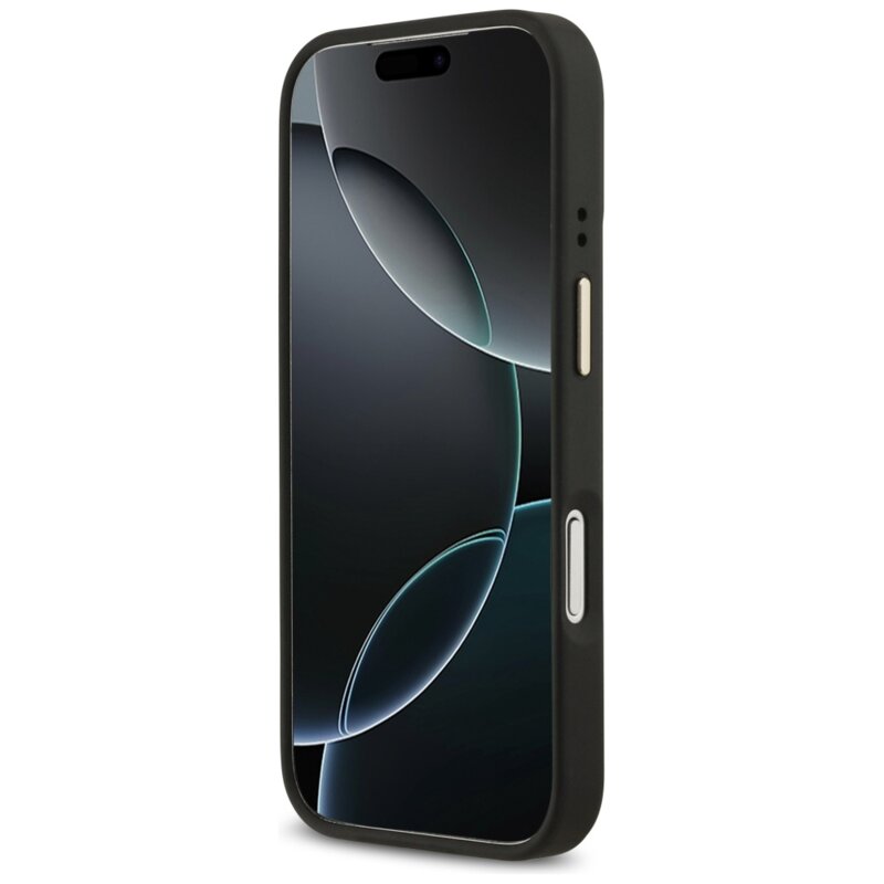 Husa originala Guess iPhone 17 Pro Hardcase 4G Logo Plate MagSafe, negru, GUHMP17LU4GPRK