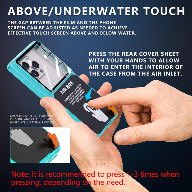 Husa impermeabila Xiaomi Poco C75 ShellBox AirBox Waterproof IP68, albastru