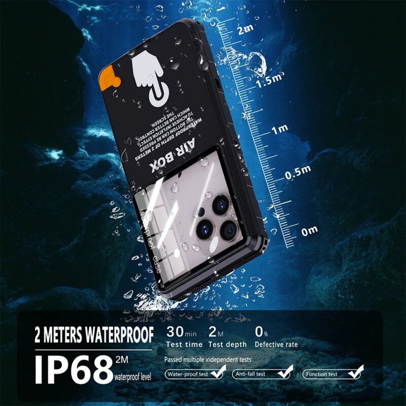 Husa impermeabila Xiaomi Poco C75 ShellBox AirBox Waterproof IP68, negru