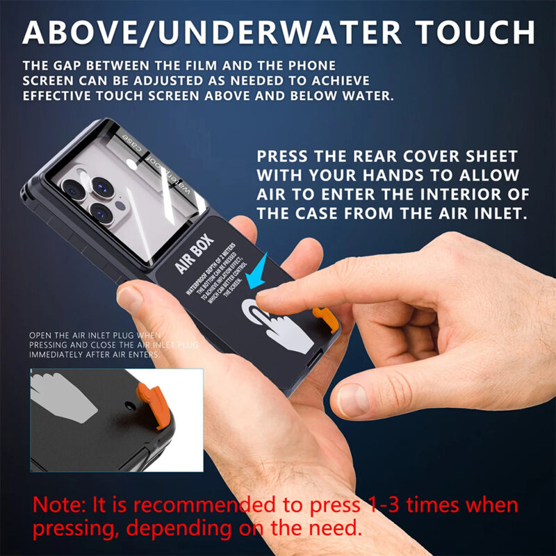 Husa impermeabila Xiaomi Poco C75 ShellBox AirBox Waterproof IP68, negru