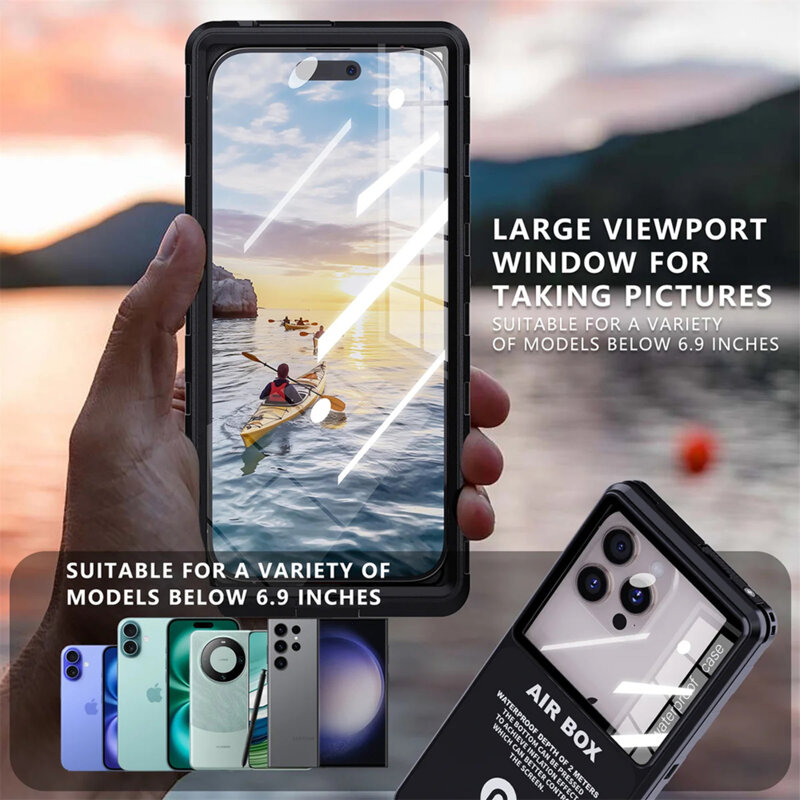 Husa impermeabila Xiaomi Poco C75 ShellBox AirBox Waterproof IP68, albastru