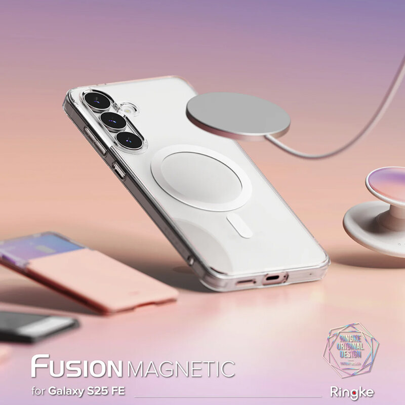 Husa Samsung Galaxy S25 FE Ringke Fusion MagSafe, transparenta