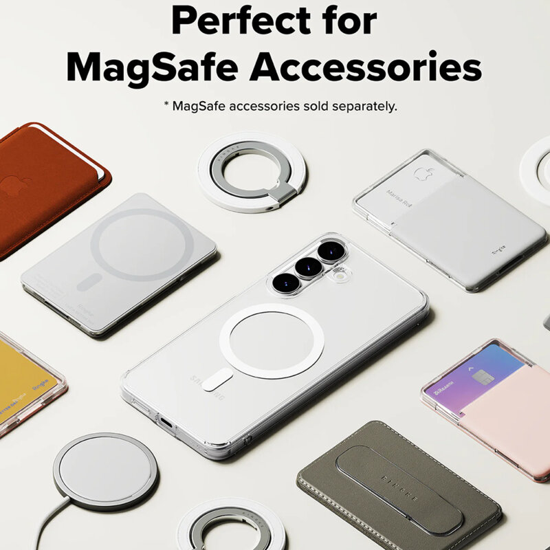 Husa Samsung Galaxy S25 FE Ringke Fusion MagSafe, transparenta