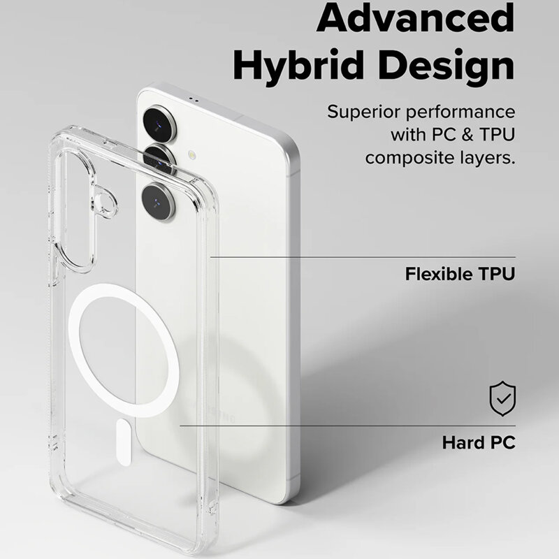 Husa Samsung Galaxy S25 FE Ringke Fusion MagSafe, transparenta