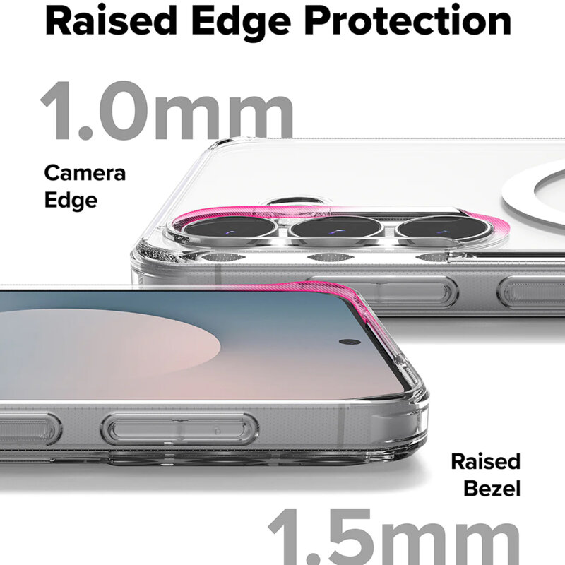 Husa Samsung Galaxy S25 FE Ringke Fusion MagSafe, transparenta