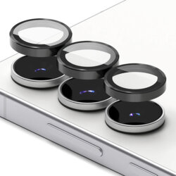 [Pachet 2x] Folie sticla camera Samsung Galaxy S25 FE Ringke Camera Lens Frame, negru