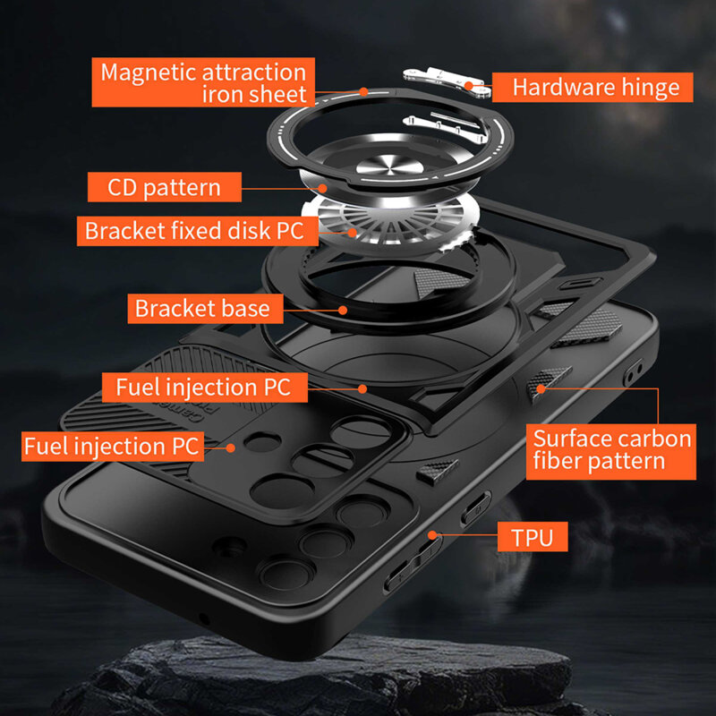 Husa Samsung Galaxy A17 5G Techsuit RuggedCam, negru