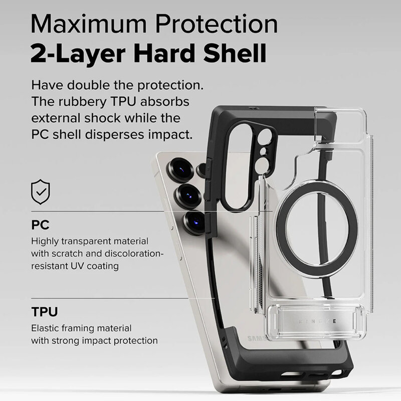 Husa Samsung Galaxy S25 Ultra Ringke UX Magnetic, transparenta