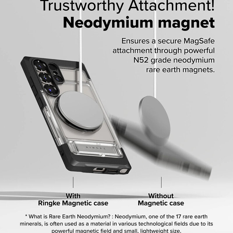 Husa Samsung Galaxy S25 Ultra Ringke UX Magnetic, transparenta