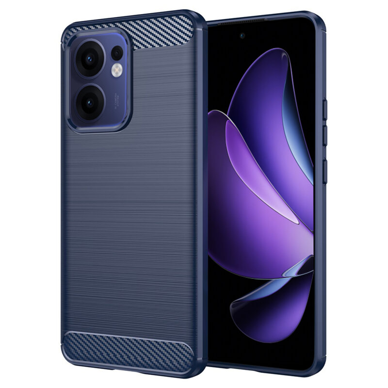 Husa Oppo Reno13 FS 5G Techsuit Carbon Silicone, albastru