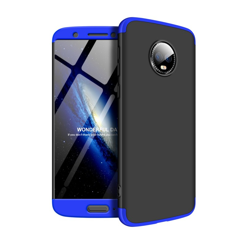 Husa Motorola Moto G6 GKK 360 Full Cover Negru-Albastru