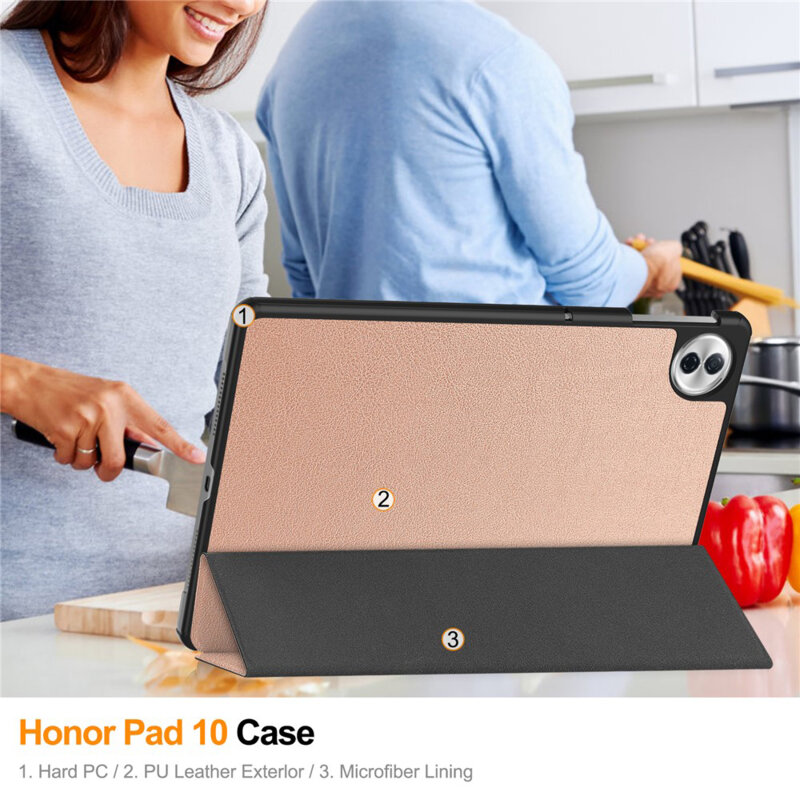 Husa Honor Pad 10 Techsuit FoldPro, roz