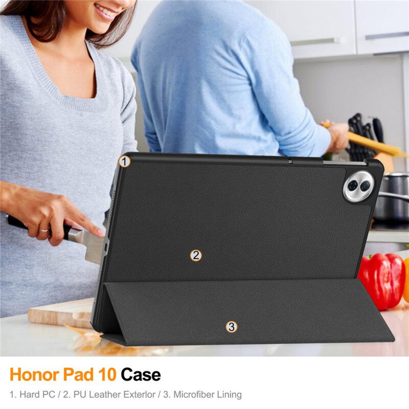 Husa Honor Pad 10 Techsuit FoldPro, negru